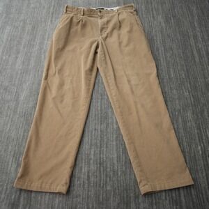 Eddie Bauer Corduroy Pants Men Brown Nano Care Cotton 38x32 Measured 37x31.5